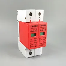 AC SPD 1P+ N 30 ка~ 60 ка D~ 385 в дом сетевой фильтр защитный низковольтный разрядник устройство