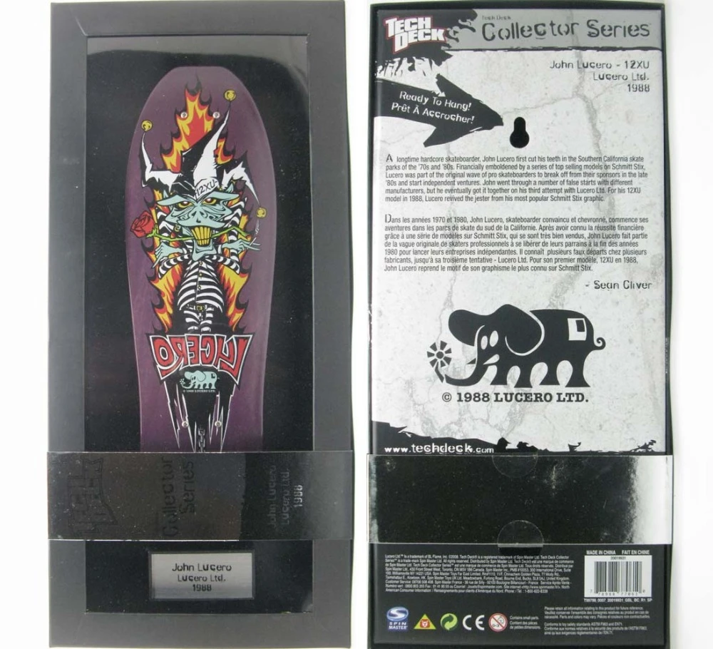Tech Deck Collector Series John Lucero 1988 12xu Wall Plaque Skateboard for sale online