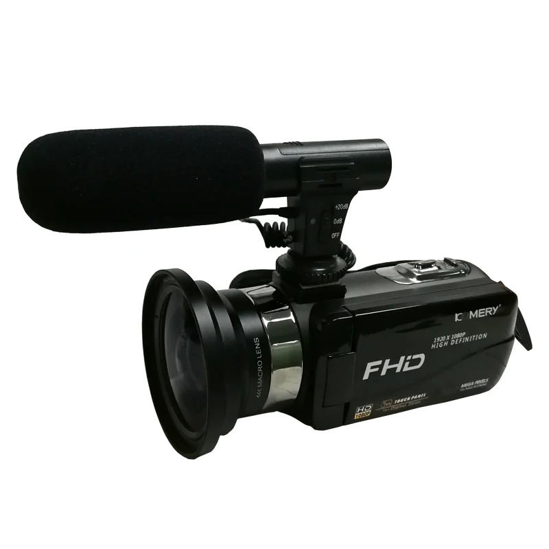 Option C KOMERY, Новое поступление, видеокамера, 3,0 дюймов, ips HD, сенсорный экран, Настоящее 1080 P, оригинальная цифровая камера s и видео рекордер - Цвет: Option C