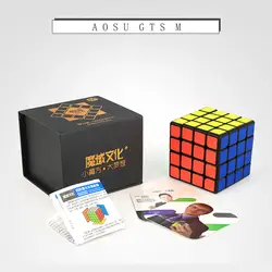 Moyu Aosu GTS M 62 мм 4x4x4 SpeedCube черный/невидимый Волшебный Куб Магнитная версия Cube Puzzle Развивающие специальные игрушки