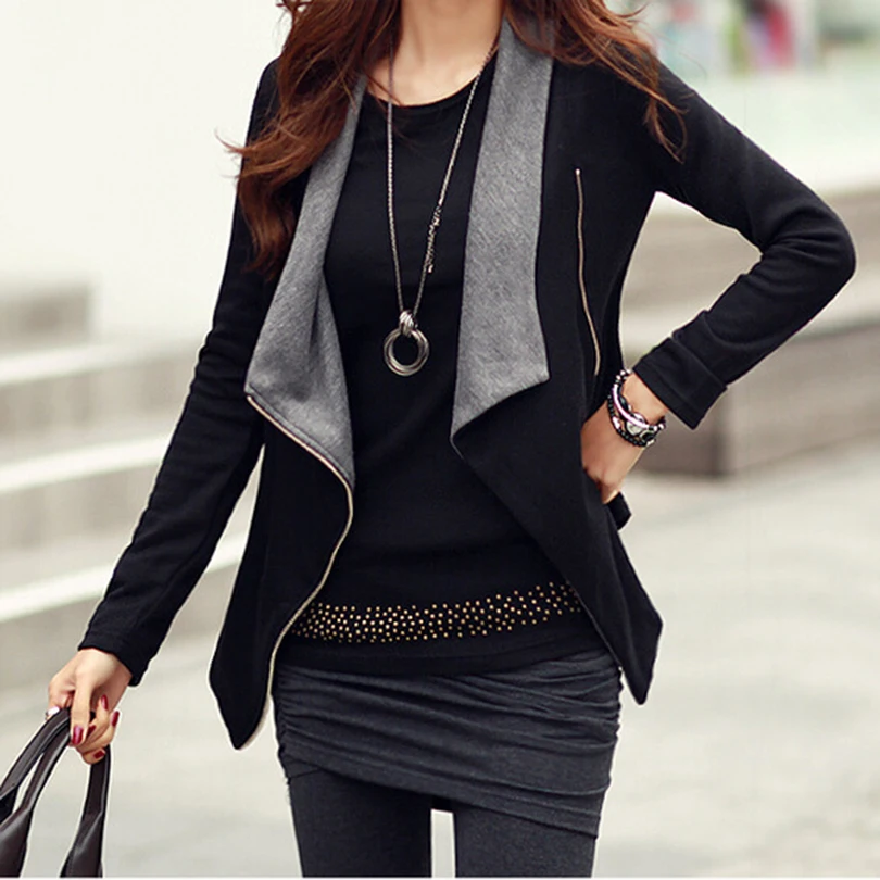 Autumn Winter Korean Style Long Sleeve Jacket Coat Slim