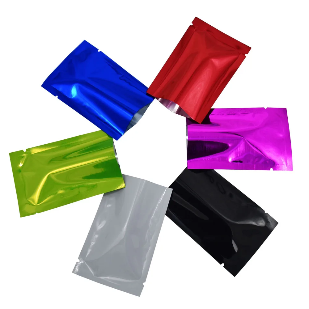 

Aluminum Foil Open Top Bags Heat Seal Food Package Bag Vacuum Pocket Coffee Milk Powder Cosmetic Package Mylar Plastic Bags