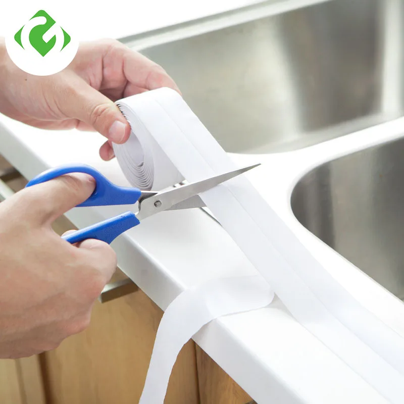 DIY المطبخ الحمام العفن ماء الشريط الزاوية الزاوية خط التماس رطوبة العفن حماية زاوية الحق الذاتي كلوريد متعدد الفينيل اللاصق