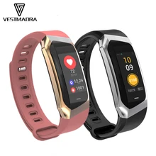 VESTMADRA E18 Цвет Экран Фитнес трекер Водонепроницаемый сердечного ритма Mointor умный Браслет крови Давление измерения Смарт Браслет