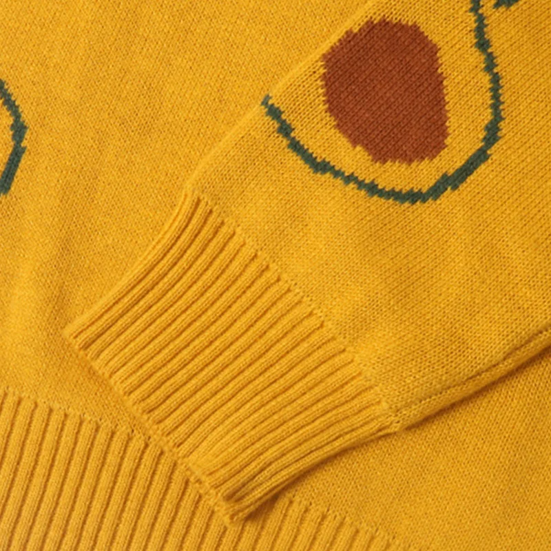 Fruit Print Baby Boy Sweater Kids Knitting Pullover Outfit Cotton Blended Comfortable Elastic Children Warm Coat O-Neck 1-6T