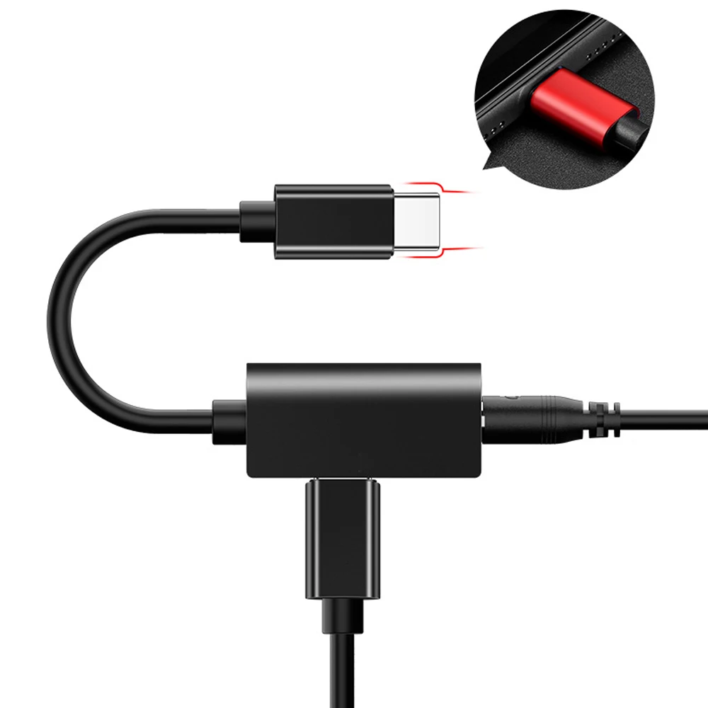 100pcs 2 in 1 Type c Audio Aux Cable Earphone Converter USB C to 3 5 mm Headphone Jack Adapter For Huawei Xiaomi Mi9 Samsung