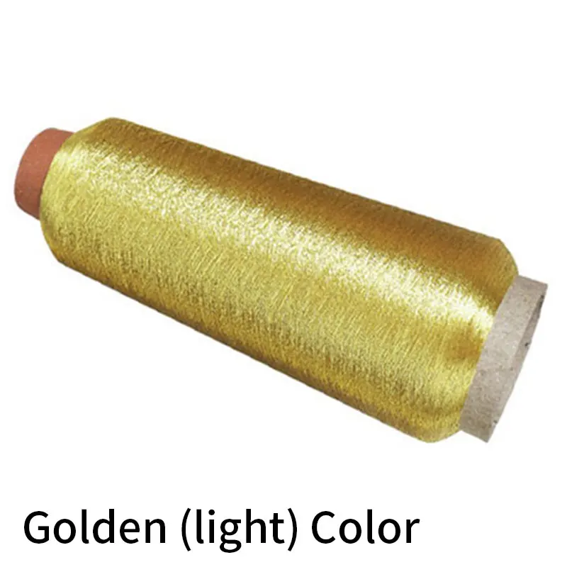 Golden (light) Color Нитки золотой металлик Серебряный шелк компьютерная вышивка Diy Вышивка крестиком линия для шитья Золотая тонкая проволока - Цвет: Golden (light) Color