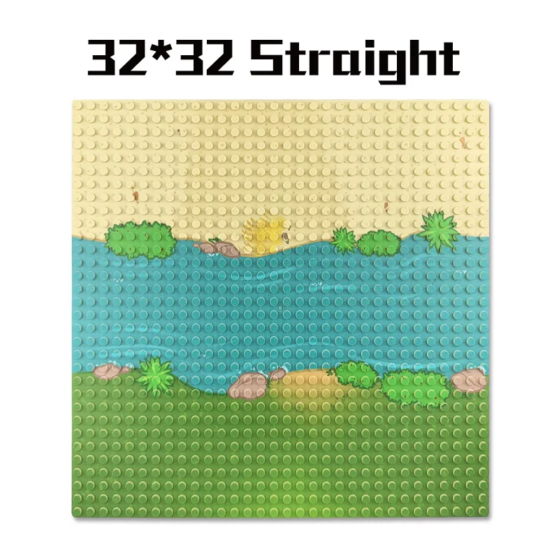32*32 Dots кирпичи речная трава Legoingly Базовая пластина Oasis MOC юрская сцена военный