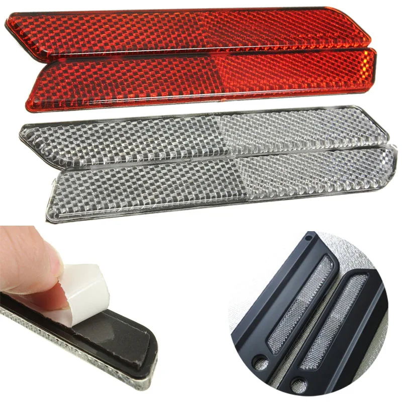 

2 x Red White Saddlebag Guard Reflector Latch Covers for Harley Davidson 1994-2013 Touring FLT FLHT Road King Road Street Glide