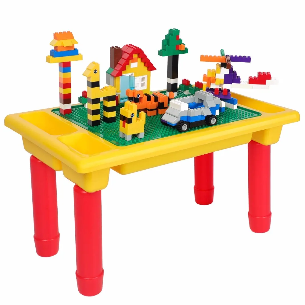 Building Bricks / Kids Building Block Table and Base Plate, 3 in 1 Children Building Toys Compatible With Legoed Classic Blocks Building Bricks / Kids Building Block Table and Base Plate, 3 in 1 Children Building Toys Compatible With Legoed Classic Blocks