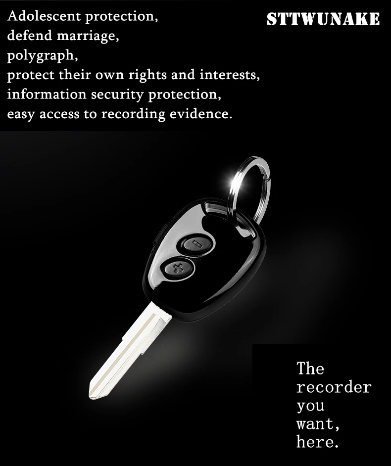 STTWUNAKE mini key hidden voice recorder