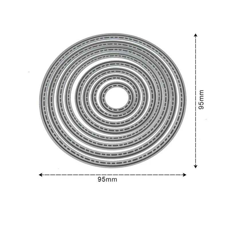 Ремесла и Скрапбукинг цветок круг металлические штампы для резки DIY ручной тисненый нож из углеродистой стали Форма для трафарета дизайн стен - Цвет: Style 3