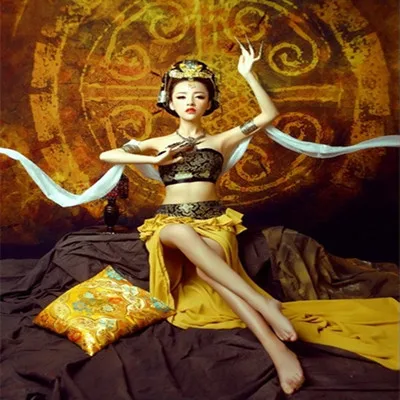 Dunhuang Feitian летающая фея Hanfu костюм Сексуальная Одежда для танцев Китайский древний сексуальный костюм hanfu одежда для феи наряд