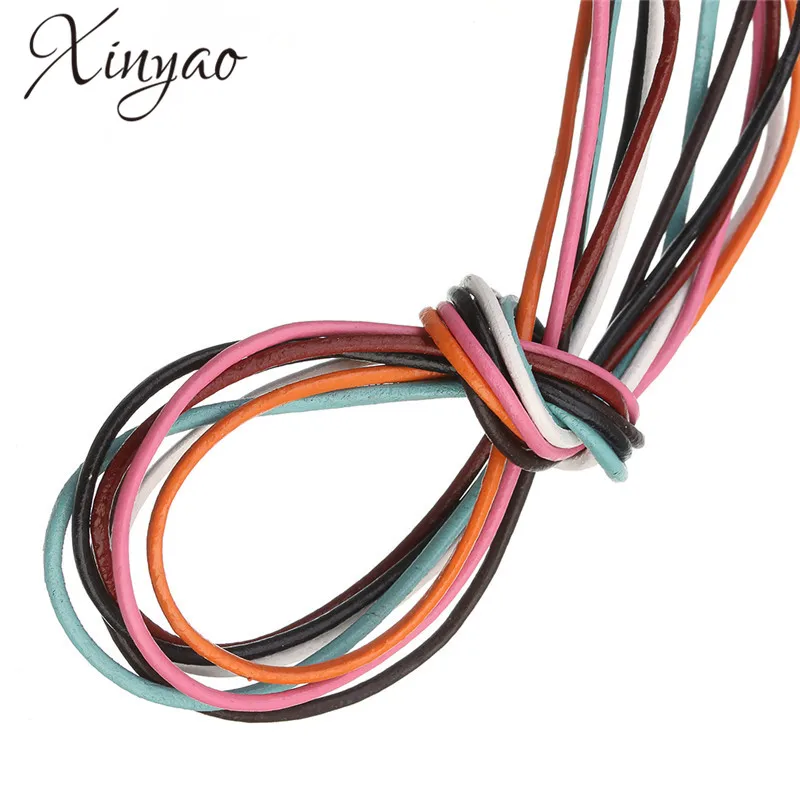 XINYAO 10 м/лот 3 мм Dia ожерелье кожаный шнур веревка из натуральной кожи DIY браслет