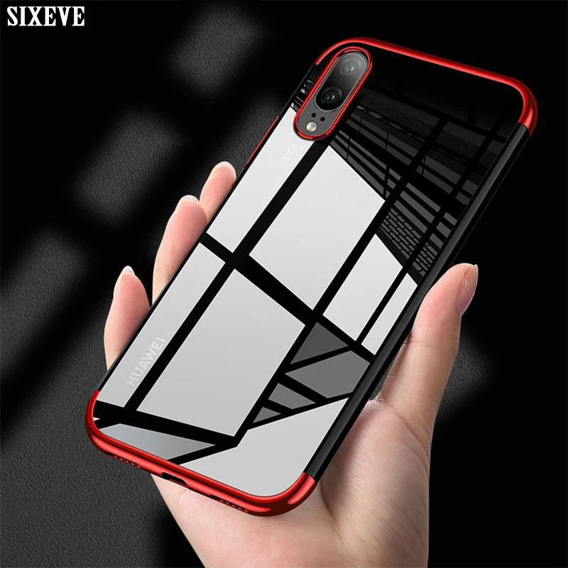 

SIXEVE Clear Soft Silicone Case For Huawei P20 P10 Plus P8 P9 Lite 2017 Honor 8 9 View 10 V10 V9 Play TPU Cell Phone Back Cover