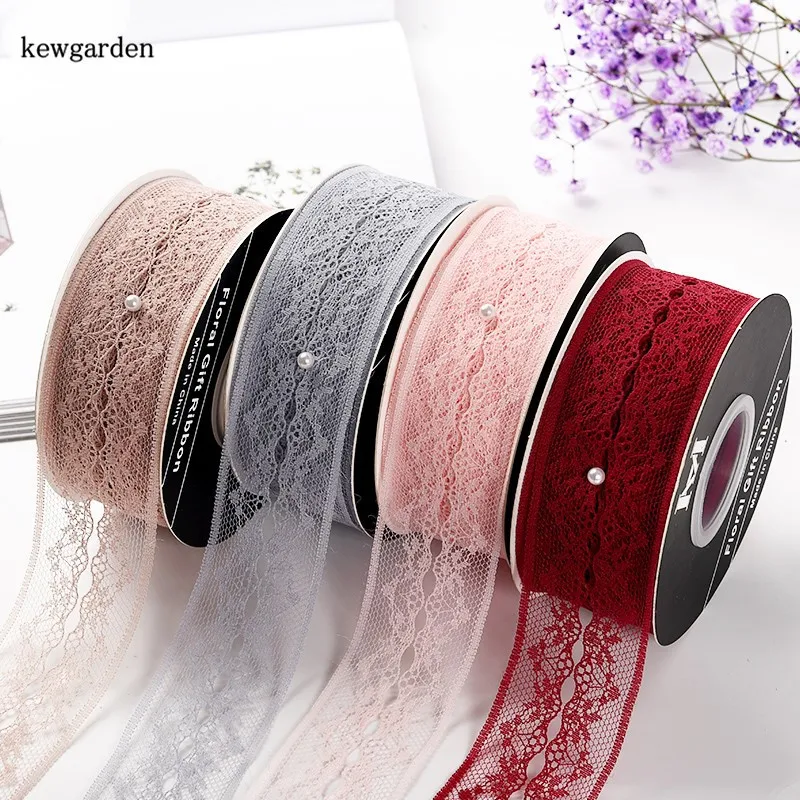 Kewgarden 1 5 &quot38 мм пустая кружевная лента вручную изготовленная аксессуары DIY бант