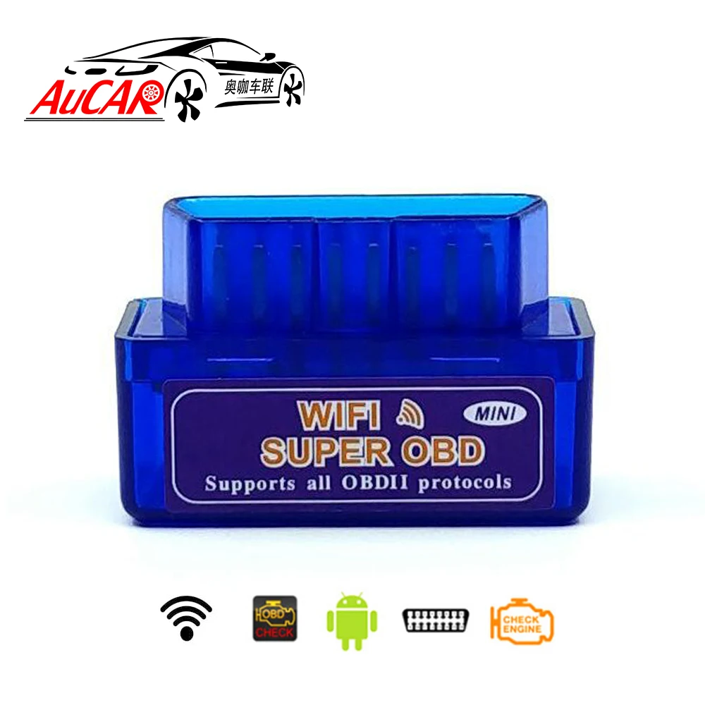 AuCAR Mini elm327 Wifi OBD2 OBDII адаптер ELM 327 Obd 2 автоматический сканер кода для IOS Iphone elm327 V1.5 автомобильный диагностический инструмент