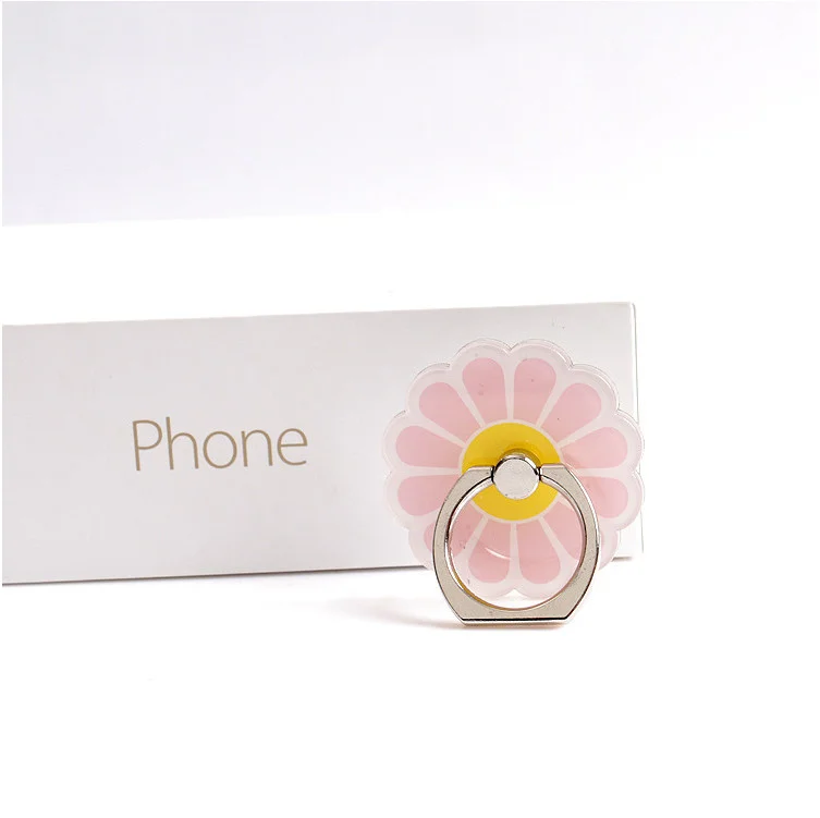 360 градусов цветы персонаж палец кольцо смартфон Стенд держатель мобильного телефона Подставка для iPhone всех телефонов - Цвет: 1