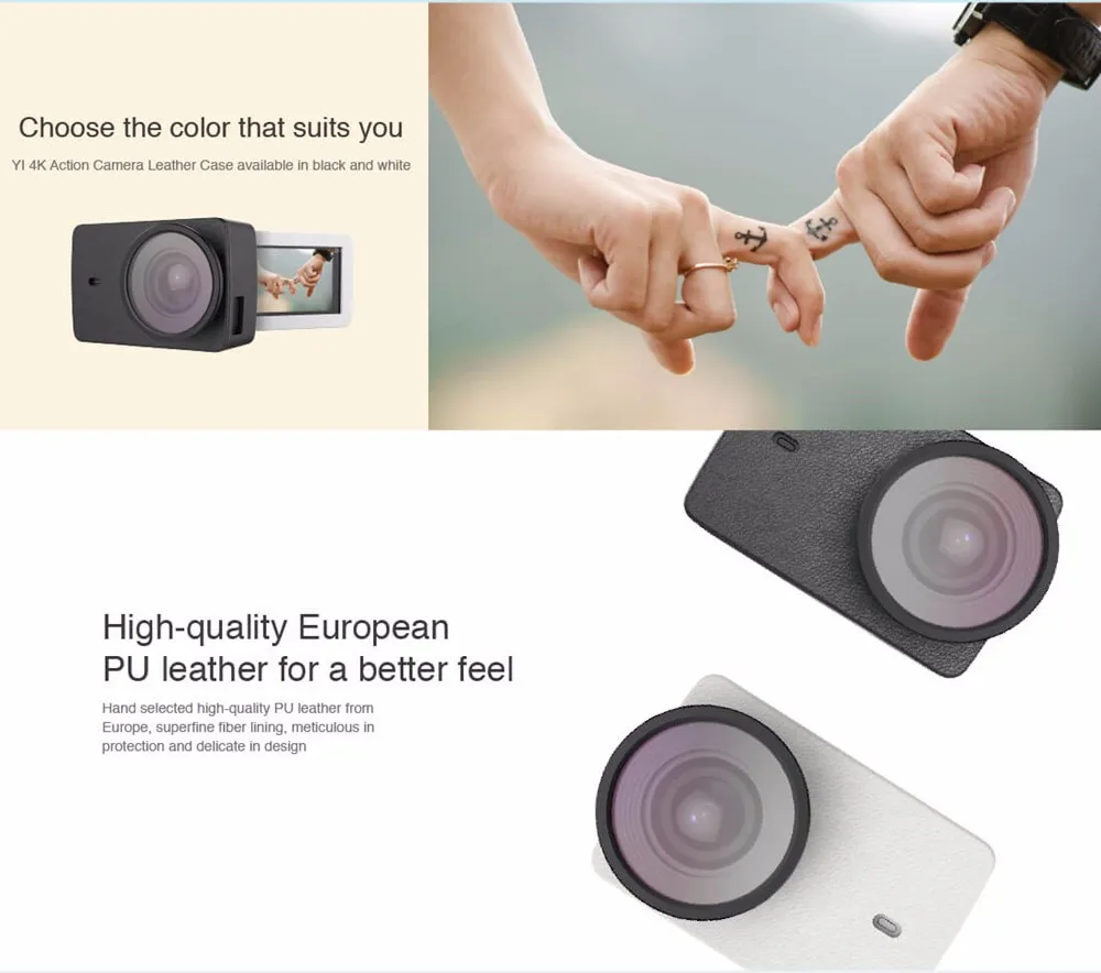 YI 4K Action Camera Protective Lens and Leather case 12