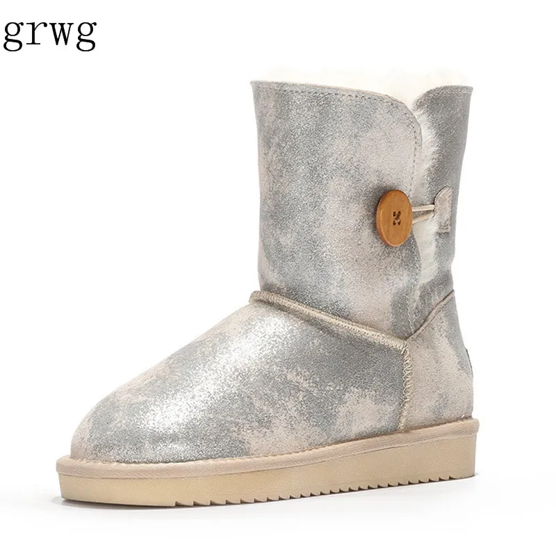 black Purple Clásico Envío Cuero Zurriago Mujeres Baratos black Nieve 2018 Genuino Zapatos De El 01 sandy gray Caliente Botas Grwg Para blue Las Libre UxAwCTqq