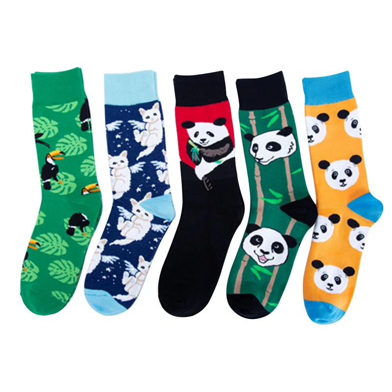 

Hip Hop Trend Personality Fashion Cute Printing Kawaii Panda Pattern Neutral Socks Cotton Breathable Women's Funny Socks