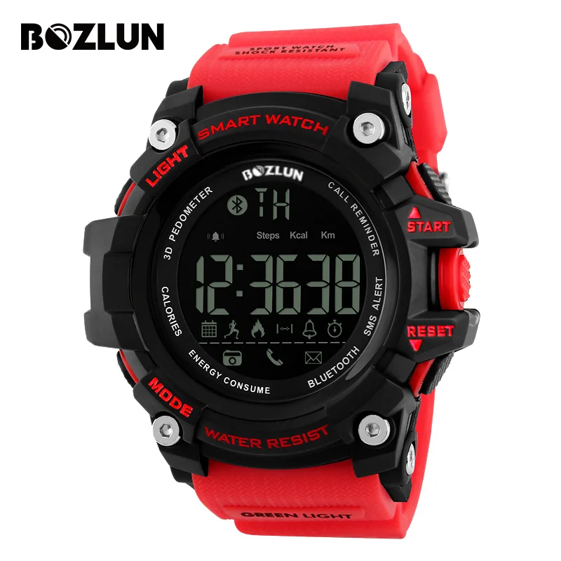 BOZLUN Bluetooth спортивные Смарт часы Открытый SmartWatch вызов сообщение напоминание для