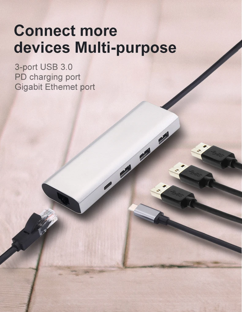 OFCCOM док-станция с usb-gортом все-в-одном USB C конвертер в HDMI VGA RJ45 PD адаптер для MacBook samsung Galaxy S10/S9 Тип C концентратор