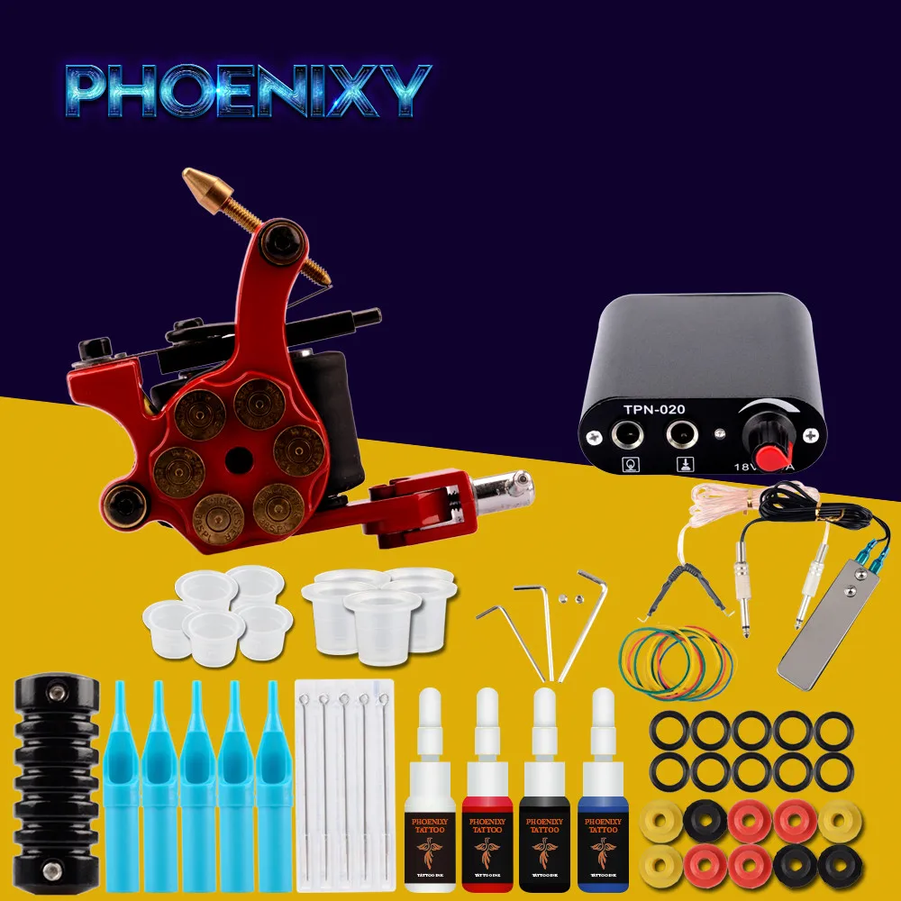 Complete Tattoo Kits Top Artist Complete Set 1 Tattoo Machine Gun