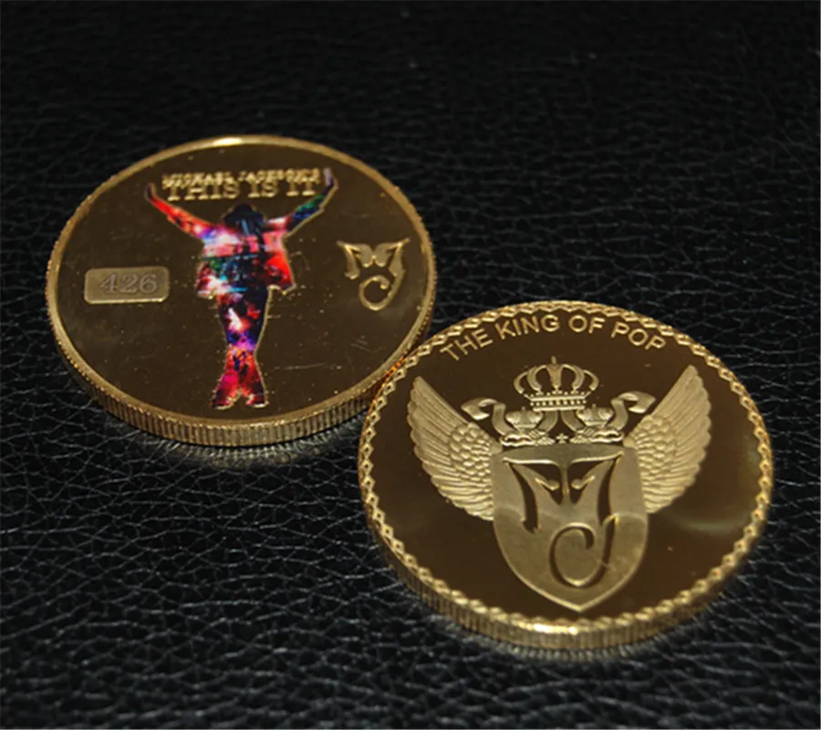 

Free Shipping 10pcs/lot,The King of Pop Michael Jackson CommemoratIve Coin