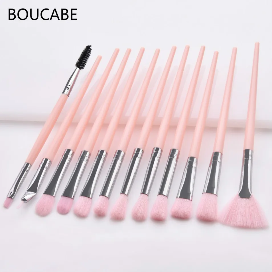 3-12pcs Makeup Brushes Set Professional Make Up Brushes Set Eye Shadow Blending Eyeliner Eyelash Eyebrow Brush For Makeup Tool