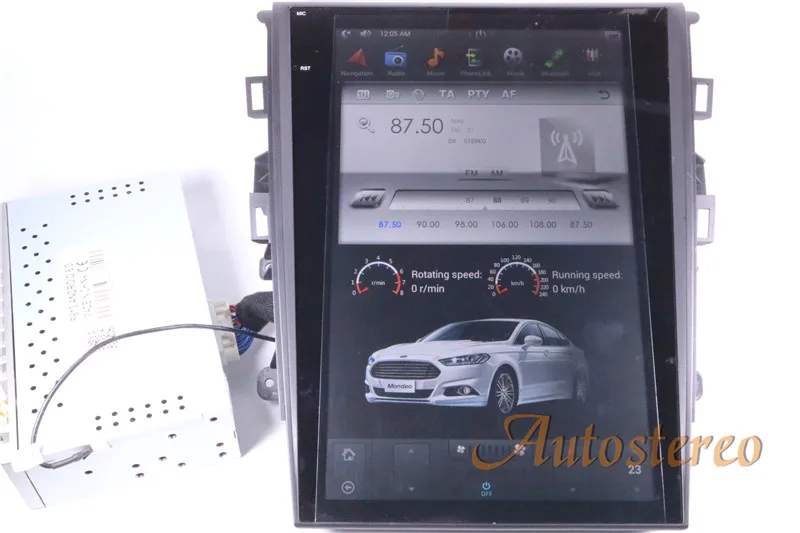 PX6 4 Гб ОЗУ Тесла стиль Android 9,0 Автомобильный gps навигация для Ford Mondeo Fusion MK5 2013+ головное устройство Мультимедиа Радио магнитофон