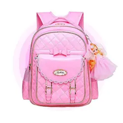 Новый модный детский школьный рюкзак 1-6 класса, школьные сумки для девочек, водонепроницаемый рюкзак из искусственной кожи, Детские