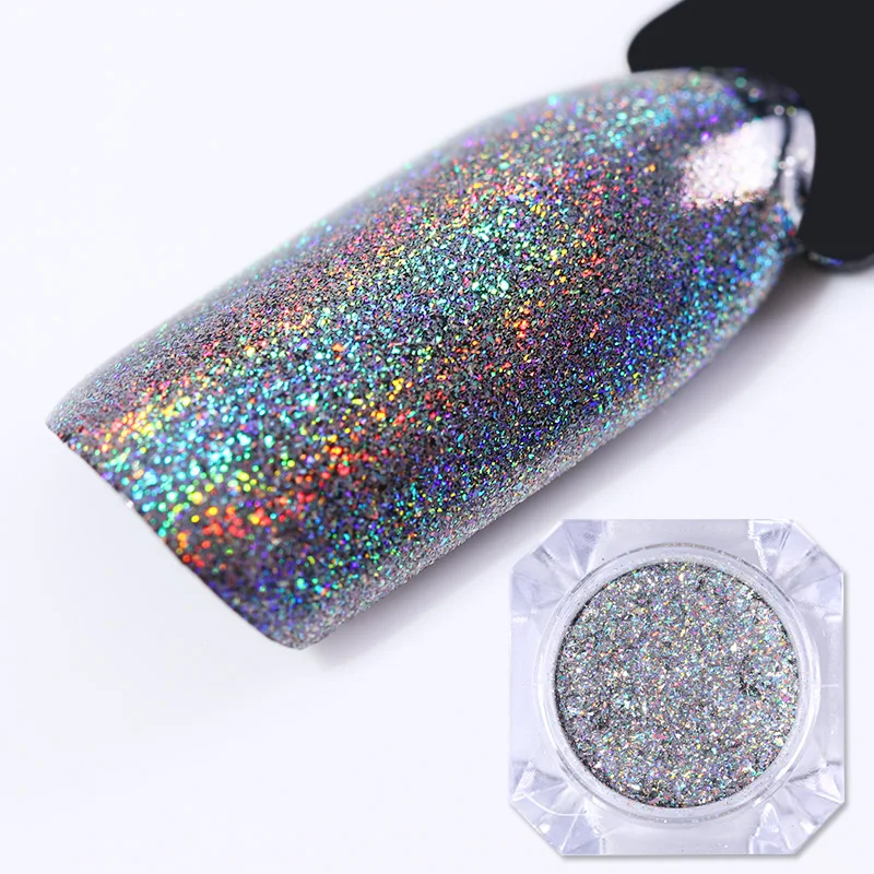 

Nail Holographic Glitter Powder Sequins Laser Holo Shiny Nail Flakes Paillette DIY UV Gel Nail Art Decorations 0.2g 0.5g 1g
