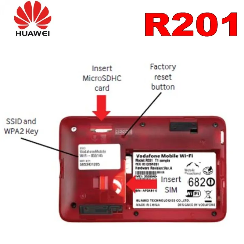 Vodafone HUAWEI R201 HSUPA 3g WI-FI маршрутизатор, Tri-диапазона(900/1900/2100) 7,2 Мбит/с 3g мобильный роутер Wi-Fi PK E585 E586