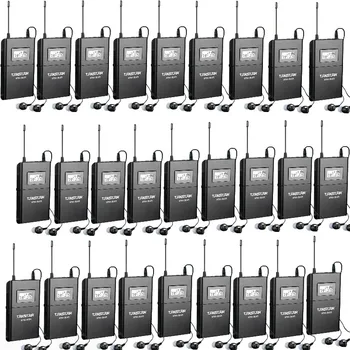 

28 Receivers/lot Tour guiding training Takstar WTG500/WTG-500 UHF frequency Wireless Tour Guide System 100m Operating Range