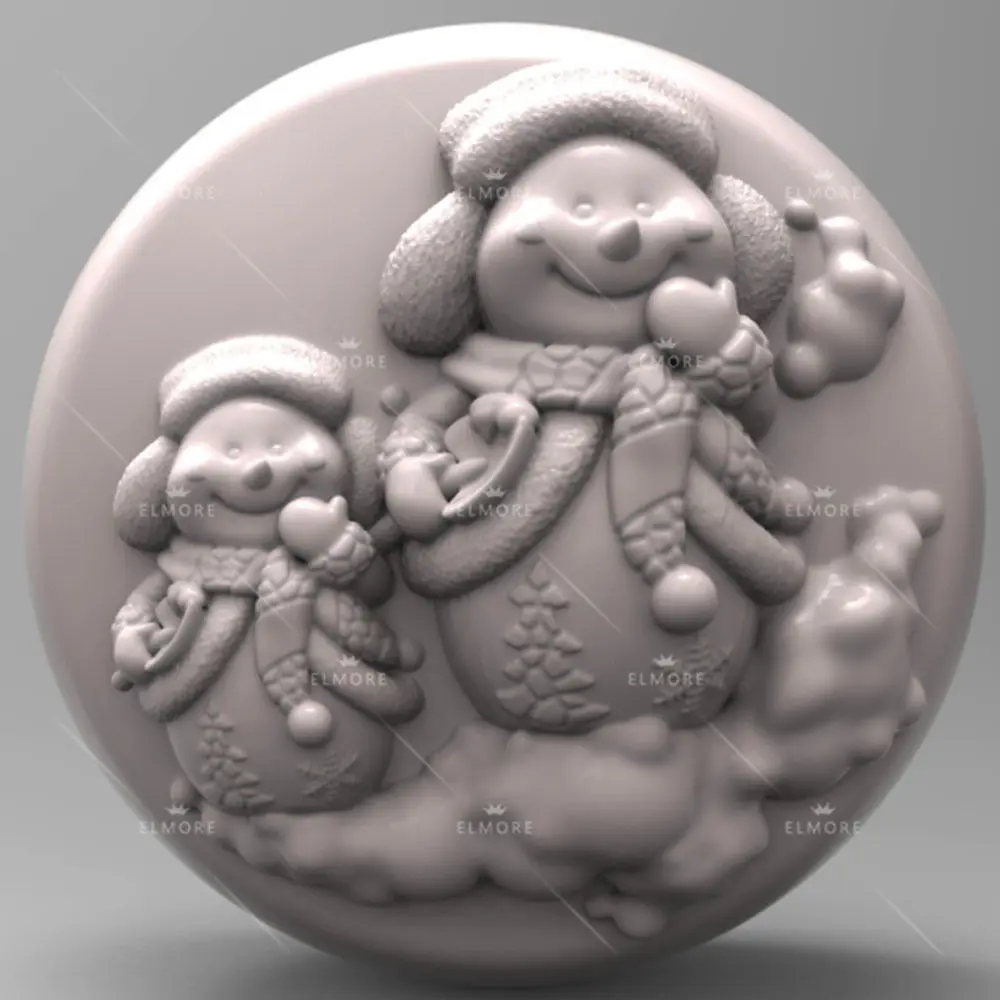 

Grainrain Snowman Soap Mold Silicone Christmas Soap Making Mould Candle DIY Handmade Mold