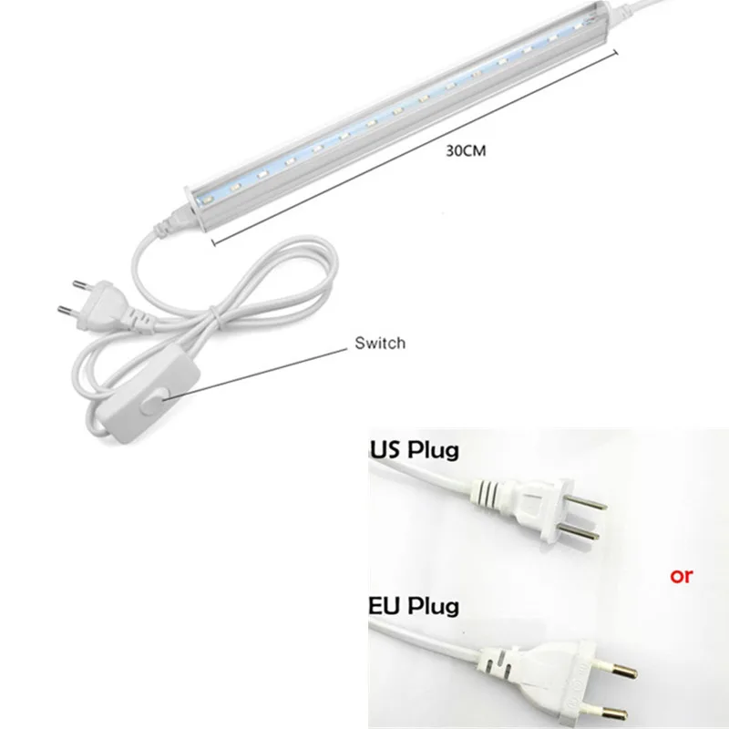 Новый полный спектр T5 трубки светодиодный светать 5 W 10 W 15 W 20 W 25 W 110 V 220 V светодиодный завод гидропоники для Тепличный цветок ЕС США Plug