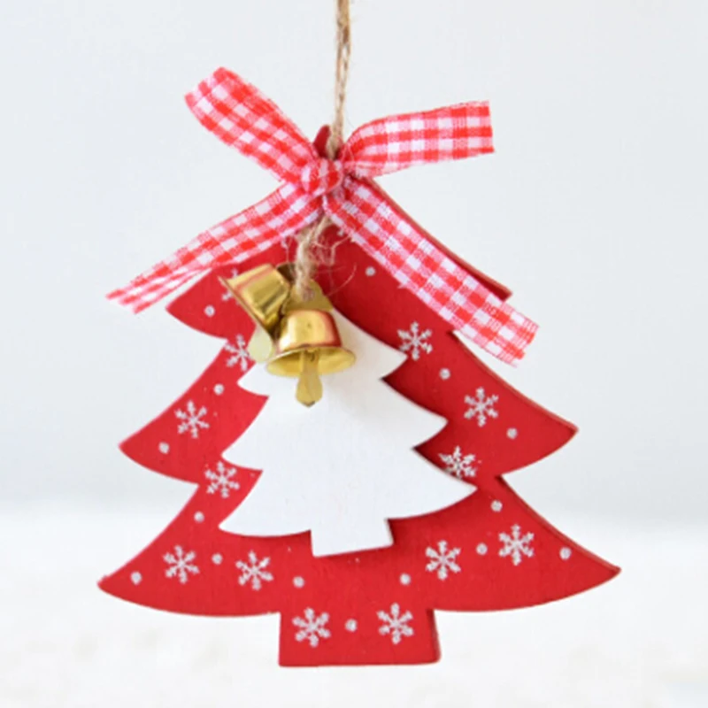 2018 Christmas Ornament Hanging Pendant Decoration Wooden Tree Heart