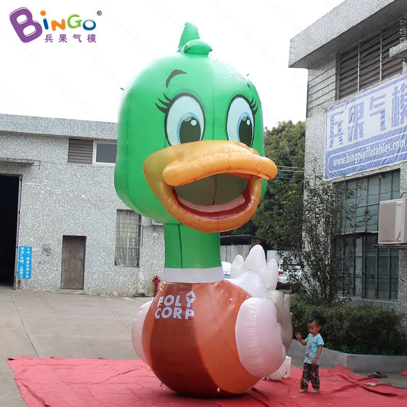 

Free shipping 4M high giant inflatable duck model for display vivid blow up advertising duck decoration animal cartoon toys