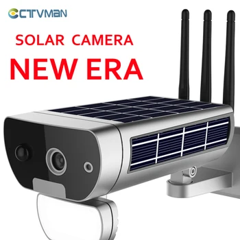 

CTVMAN 1080P Solar WIFI Camera Exterior Wireless Solar Cameras IP Solar Powered Wireless IP Camera 2MP CCTV Home Security P2P