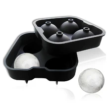 Виски самодельный лед кубический шар чайник Плесень четыре сферические формы кубические коктейли безопасный для хранения продуктов силикон кухня Icewine