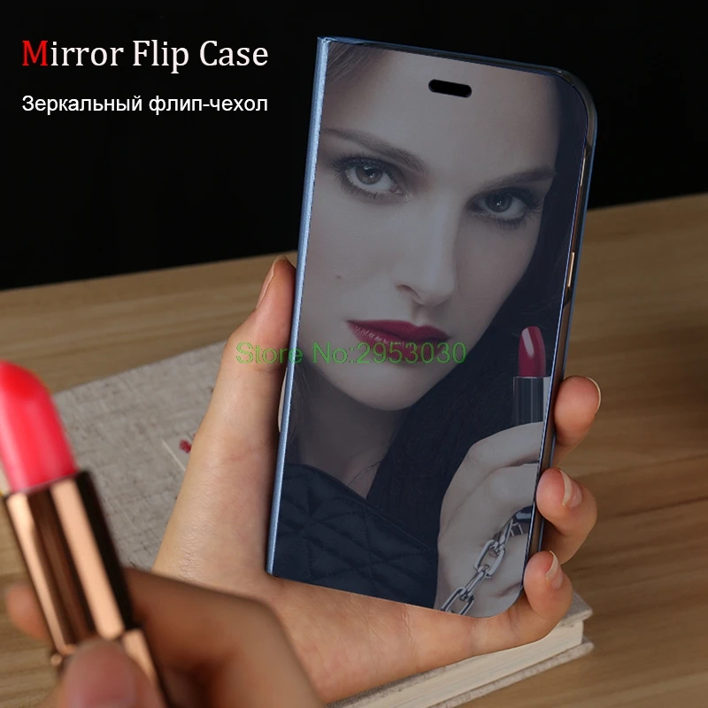 Luxury Clear 360 Full Protect Flip Cover For Samsung Galaxy S6 S7 Edge S8 S9 Plus SM-G965F/DS Note 5 8 Duos Mirror Phone Case
