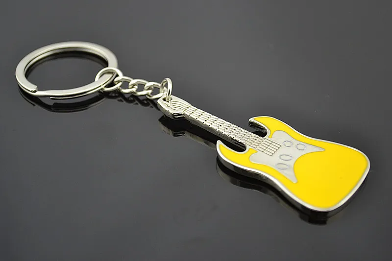 Подарочные музыкальные инструменты, Скрипка Гитара Личная цепочка для ключей Мужской Женский логотип