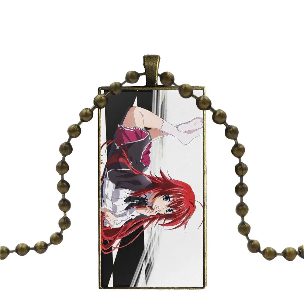 Akeno Rias Gremory старшеклассник Dxd стеклянный кулон ожерелье ручной работы полукулон