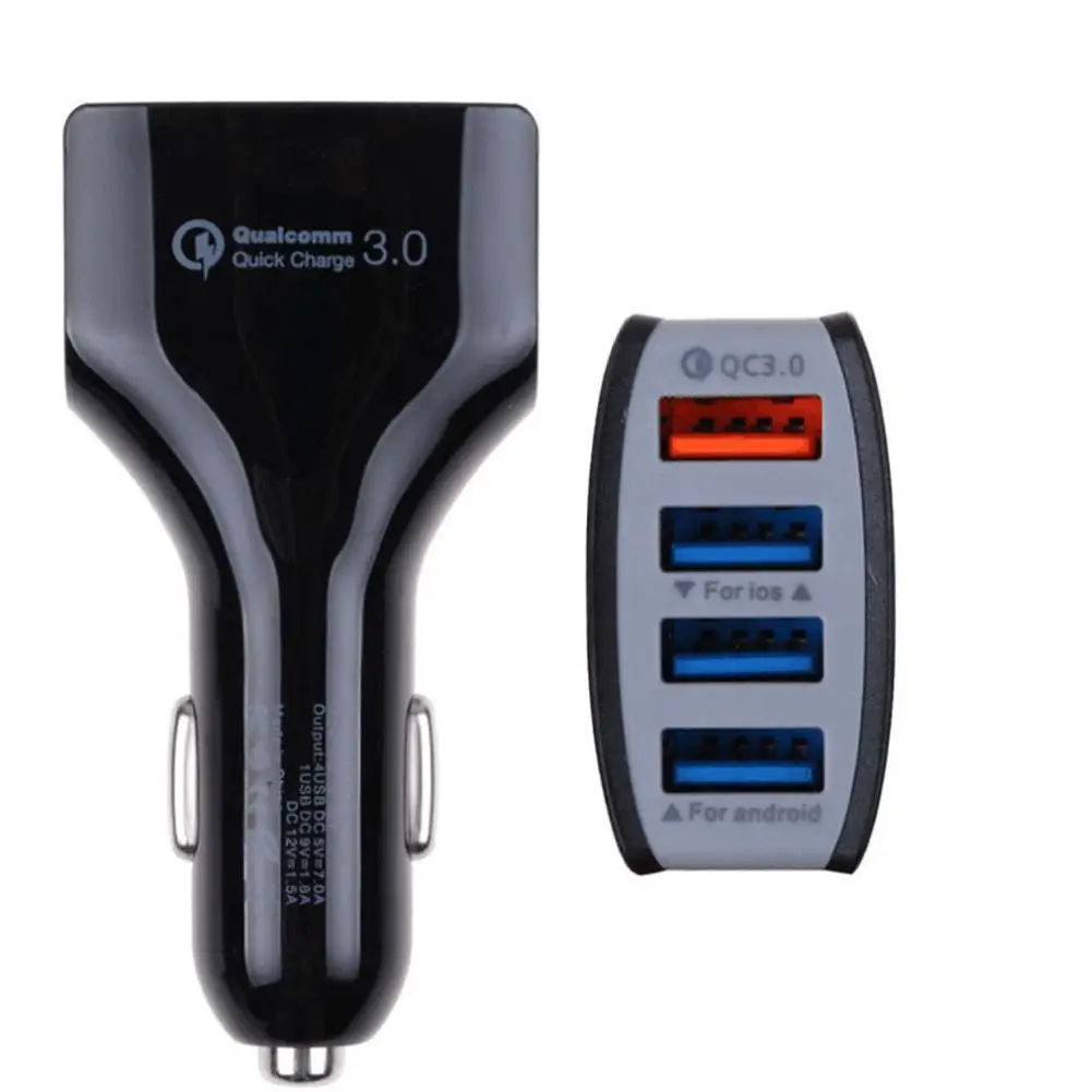4 USB Автомобильное зарядное устройство многофункциональное 1 для QC 3 0 быстрое