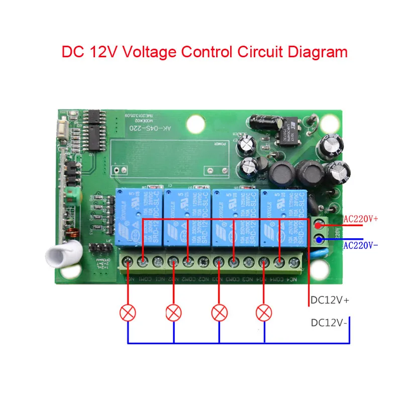 AC 85V ~ 250V 110V 220V 4CH широкое напряжение многофункциональная радиочастотная