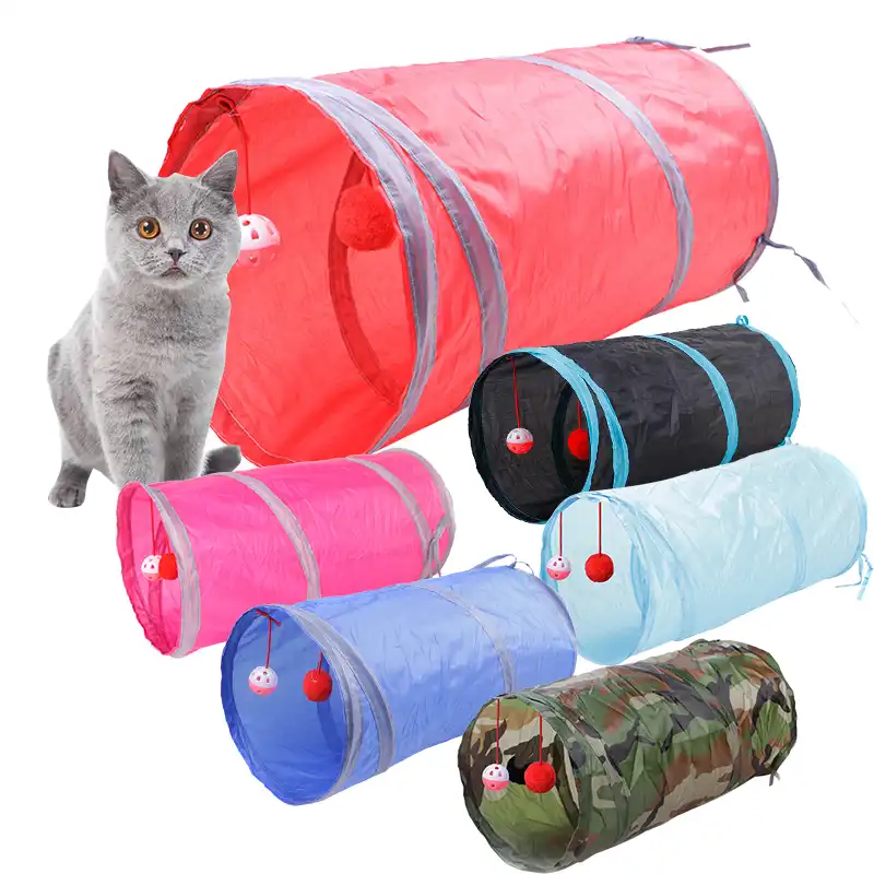 cat play tubes
