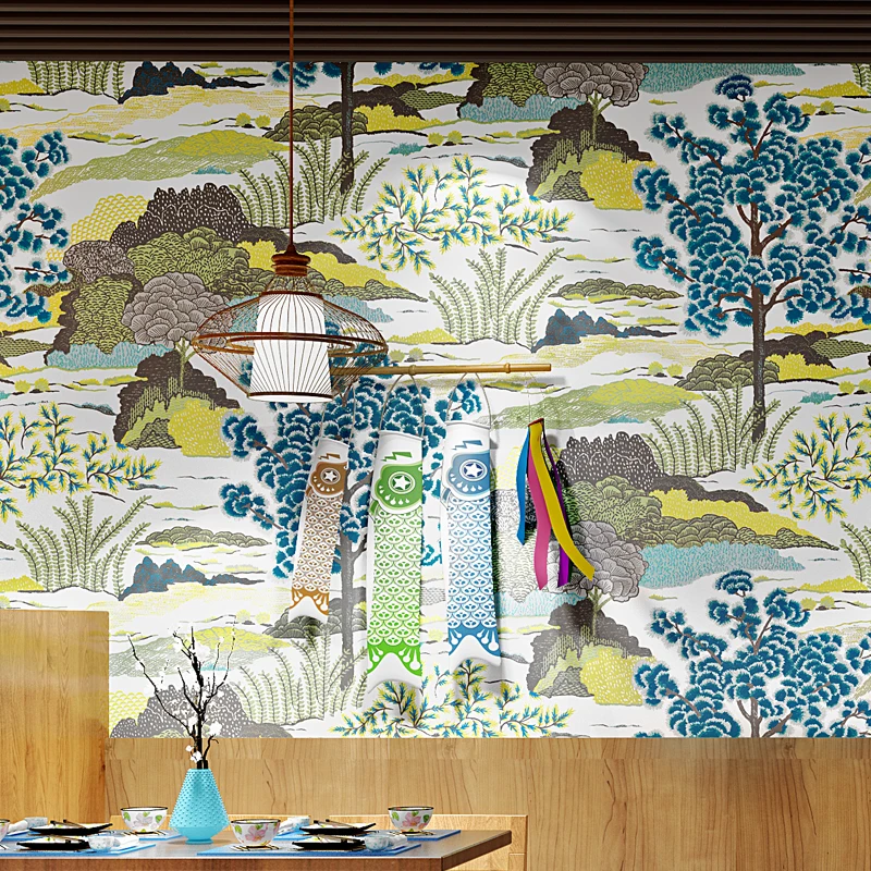 Японский стиль Настенные обои отель обои s домашний декор бумага стены 3d роскошные обои украшения бумага стены s