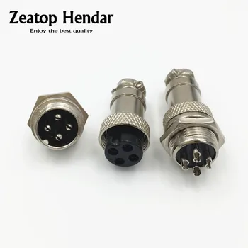 

50 Set GX16 4 Pin 16mm Male & Female Adapter Chassis Mount Socket Plug Aviation Plug Interface Connector