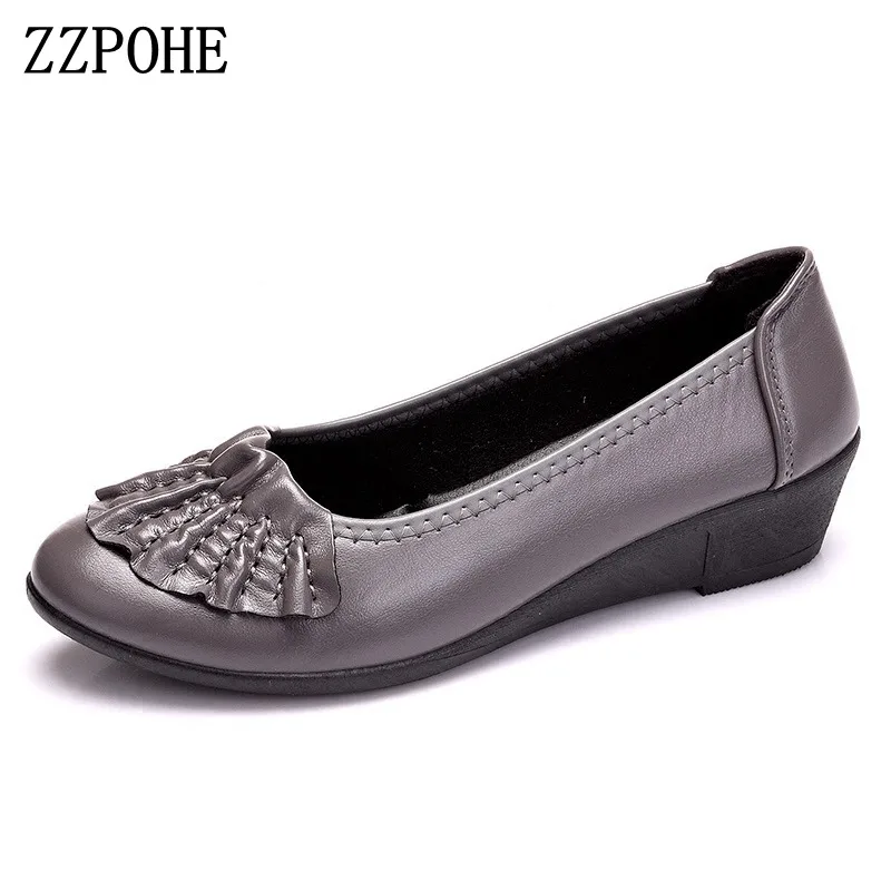 ZZPOHE 2017 Осенняя Новинка женские тонкие туфли из искусственной кожи мягкая